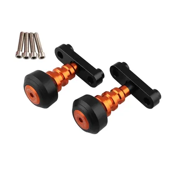 

New CNC Motorcycle Aluminum Orange Left and Right Frame Slider Crash Protector for KTM DUKE 125/200/390 Falling Protection Frame