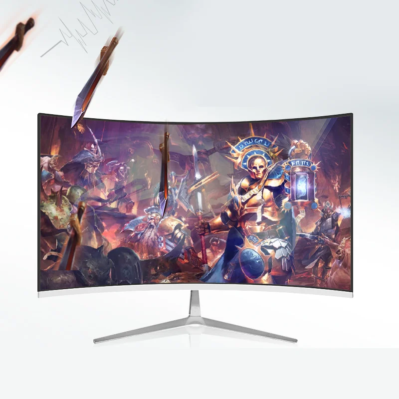 Monitor de Pc de fábrica, pantalla curvada 4K de 24 pulgadas, 1080p, LCD  completo para juegos - AliExpress