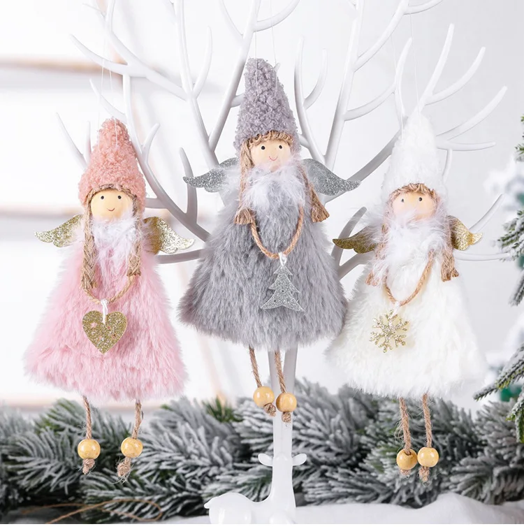 Angel Doll Christmas Ornaments Merry Christmas Decorations for Home Garland Christmas Tree Decor Navidad Xmas 2023 New Year 2024