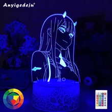 

Newest Led Night Light Zero Two Figure Table 3d Lamp for Bed Room Decor Light Anime Waifu Gift Darling In The Zero Two Lamp