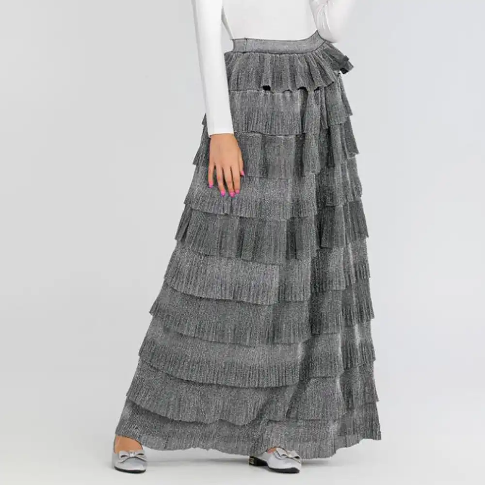 frill long skirt