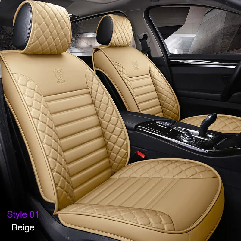 Автомобильный защитный чехол для сиденья, подходит для Chevrolet spark lacetti Niva cruze 2012 aveo t300 aveo t250, подушка для сиденья, чехлы для автомобиля - Название цвета: Beige 01