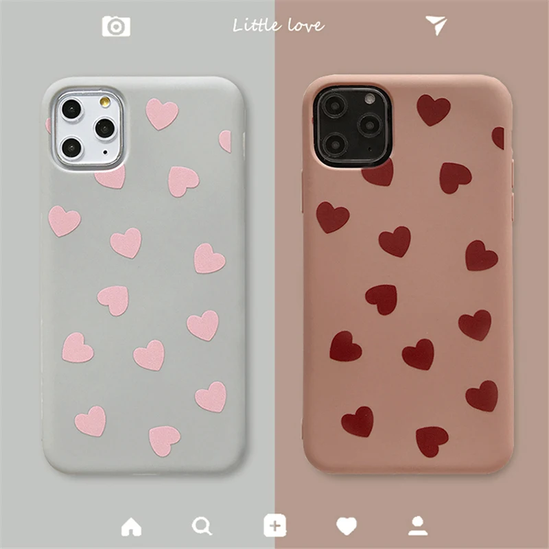 N1986N чехол для телефона iPhone 11 Pro X XR XS Max 6 6s 7 8 Plus модная Милая мультяшная Любовь Сердце Мягкий ТПУ силикон для iPhone XS 11