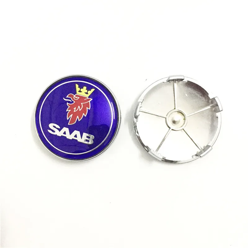 4 шт. 60 мм 63 мм 68 мм Центральная втулка колеса автомобиля крышка SAAB колпаки с эмблемой аксессуары для стайлинга автомобилей