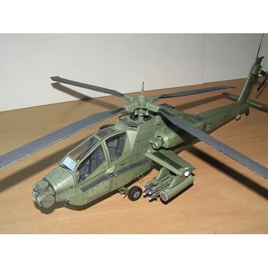 1: 33 Бумажная модель Америка AH-64A Apache Longbow вертолет бумажная Модель AH64