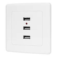 Bcsongben 3 порта USB настенная розетка зарядное устройство AC/DC адаптер питания штепсельная розетка заземленная электрическая настенная Зарядка адаптер зарядка