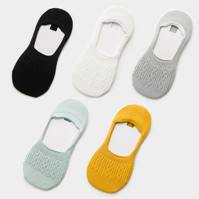 style E 5 pairs 5 пар, Хлопковые женские носки, одноцветные, снежинки, мягкие, забавные Женские носочки, летние носки-тапочки, Лидер продаж - Цвет: style E 5 pairs