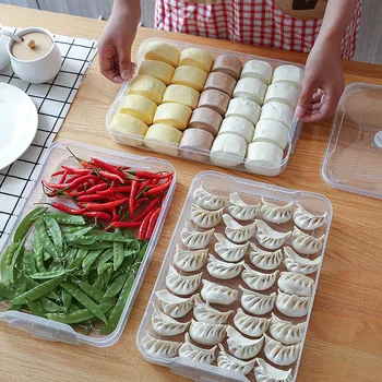 

Dumpling Box Frozen Dumpling Refrigerator Quick Frozen Dumpling Box Wonton Special Egg Storage Box Multi-layer Tray