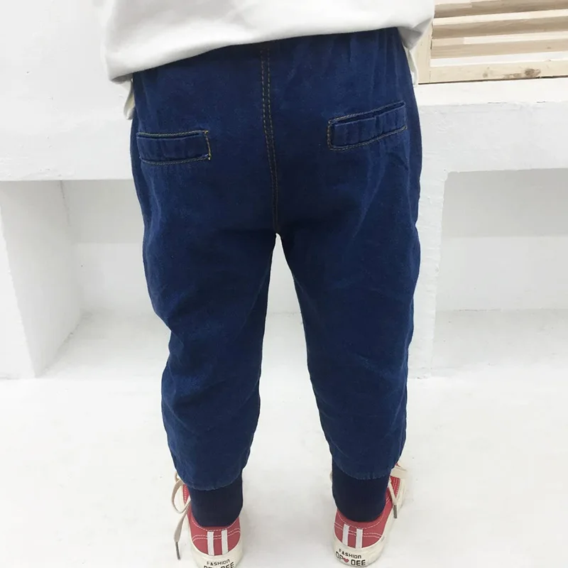 

Childrenswear Spring Stereo BOY'S Pants Autumn Clothing Pocket Knitted Jeans Baby Spring Trousers Casual Pants Skinny Mouth Men'