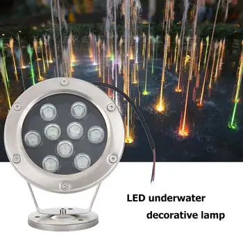 

Waterproof LED Underwater Lamp 9W IP65 Water Spotlight Swim Pool Fountain Decor Garden Floodlight Decorative Advertising Lamp