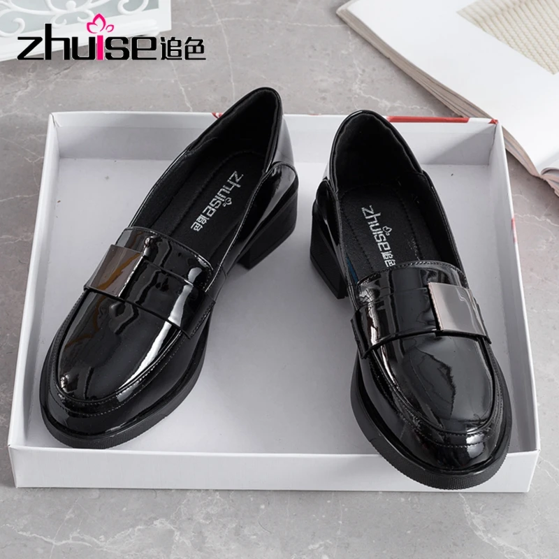 Маленькие кожаные туфли Женская обувь в британском стиле Новинка 2020 года Сезон