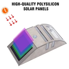 BORUiT – applique murale LED solaire avec détecteur de mouvement PIR, luminaire d'extérieur, luminaire décoratif de sécurité, idéal pour un jardin, une cour ou un sentier 