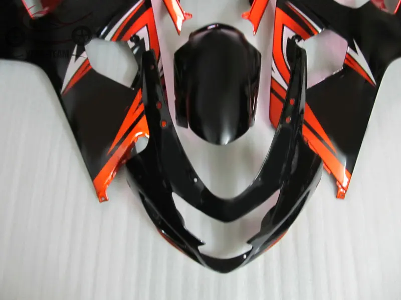 Набор обтекателей на заказ для Suzuki GSXR600 2004 2005 GSX R750 K4 04 05 GSXR 600 750 Черный Оранжевый обтекатель кузова мотоцикла