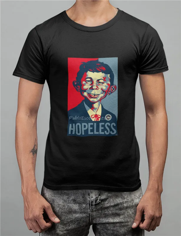 Мужская летняя футболка брендовые топы европейский размер новинка Alfred E. Neuman