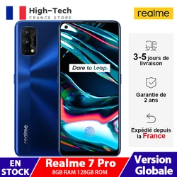 Глобальная версия Realme 7 Pro смартфон 8 ГБ 128 6,4 дюймAMOLED Snapdragon 720G 64-мегапиксельная четырехъядерная камера 32MP селфи-штепсельная вилка европейского с...