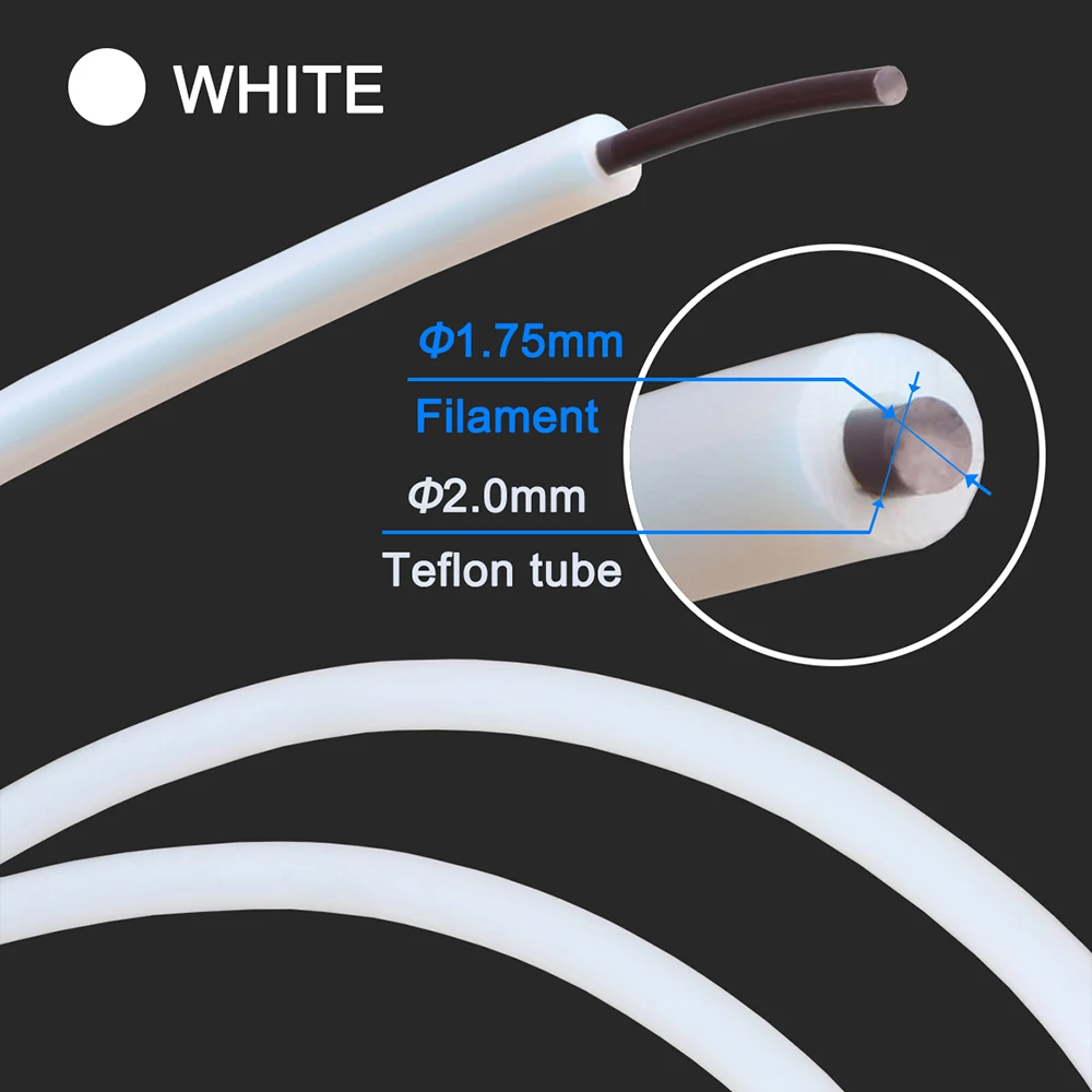 Разделяющий 3D-принтер Боуден Экструдер PTFE-трубка Козерог-трубка Hotend Reprap PLA Нить J-образная головка Tl-Feeder Тефлон