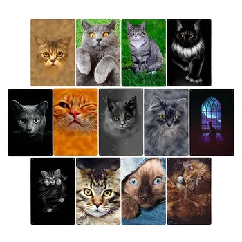 

Lovely Cats Metal Tin Sign Funny Plaque Art Painting Bar Pub Room Decorative Wall Plate Home Decor 20x30cm