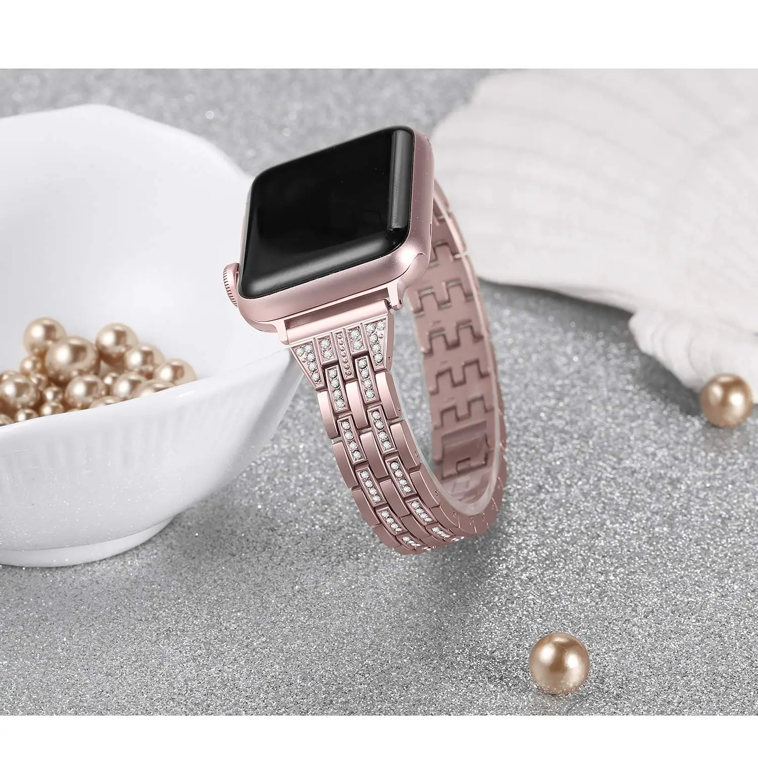 Для Apple Watch Band 38 мм 42 40 44 Женский Браслет замена для iWatch Diamond Series 6 SE 5/4/3/2/1|Ремешки