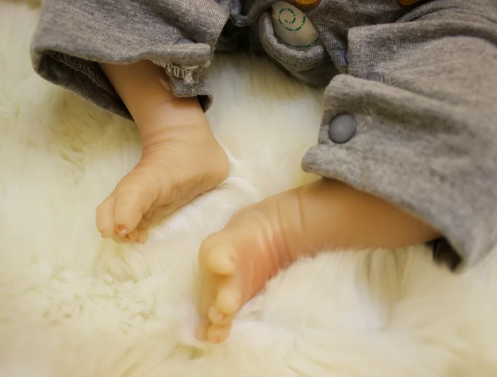 NPKDOLL Bebe Reborn 18 дюймов Мягкий силиконовый винил Reborn Baby Doll игрушки Реалистичные мальчик ребенок день рождения Рождественский подарок игрушка для девочки