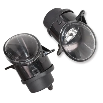 

beler 2PCS Black Front Halogen Fog Light Lamp Bulbs Assembly 12V 55W Fit for AUDI A6 C5 2003 2004