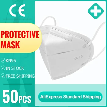 

10/20/50 PCS KN95 Protective Mask 5-layer Non-woven PM 2.5 Anti-Dust Mask Filtering Efficiency of 95%