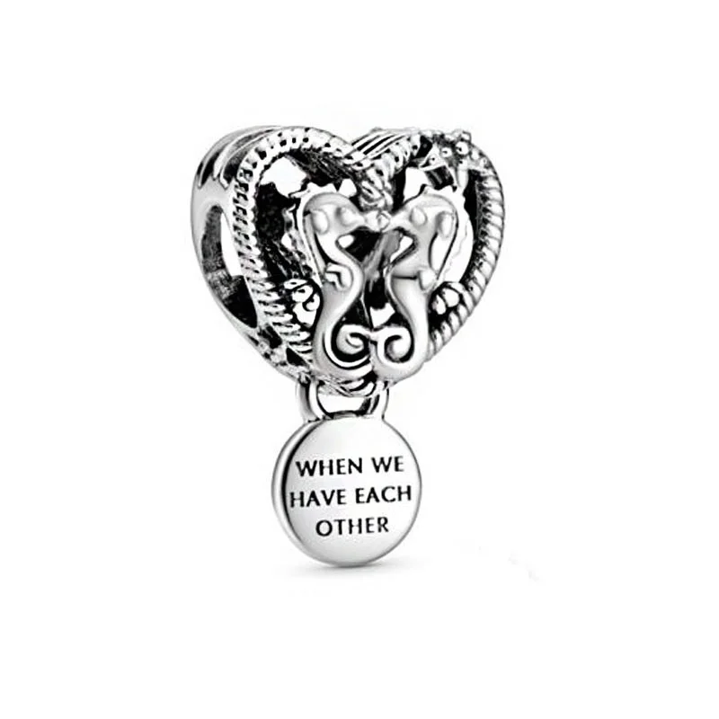 Genuine 925 sterling silver marine animal hanging bead pendant suitable for original Pandora bracelet ladies fashion jewelry