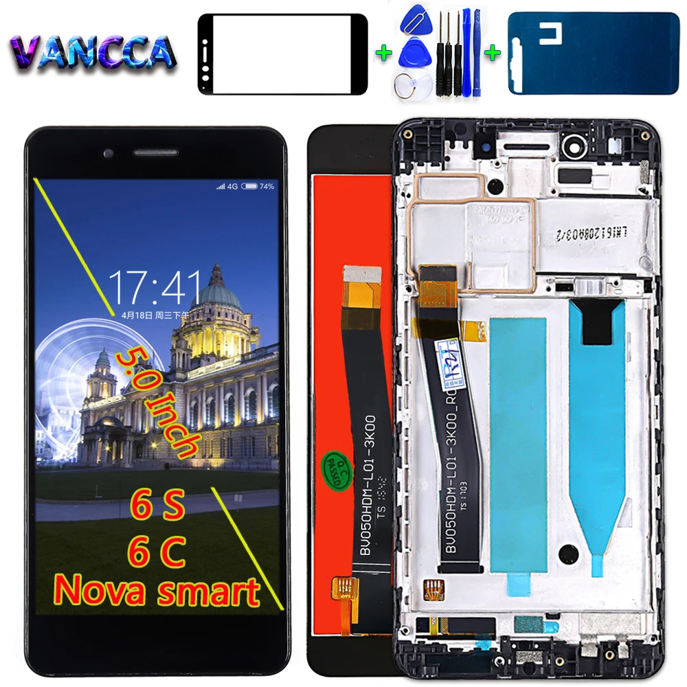

Vancca LCD Display For Huawei Honor 6C DIG-L01 / Nova Smart DIG-L21 DIG-L21HN Touch Screen Digitizer Assembly Frame Free Tools