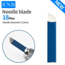 10 шт. 0,2 мм диаметр 18 иглы микро лезвие микроблейдинг бровей Иглы татуировки для постоянного макияжа