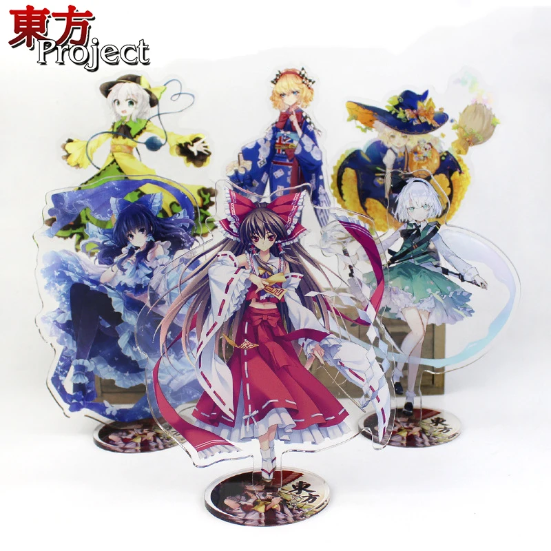 

Anime Touhou Project Hakurei Reimu Acrylic Stand Model Plate Toy Kirisame Marisa Cartoon Character Standing Desk Decor Props