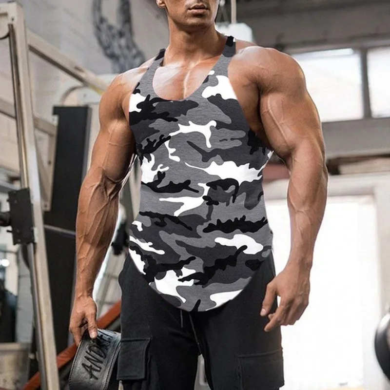 Camiseta sin mangas de gimnasio para hombre, Camiseta de tirantes de culturismo de hombre, ropa de gimnasio de verano, chaleco sin mangas de talla grande