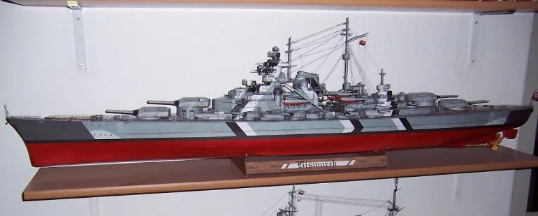Немецкий боевой корабль шириной 90 см модель из бумаги Bismark G182 3D ручная работа