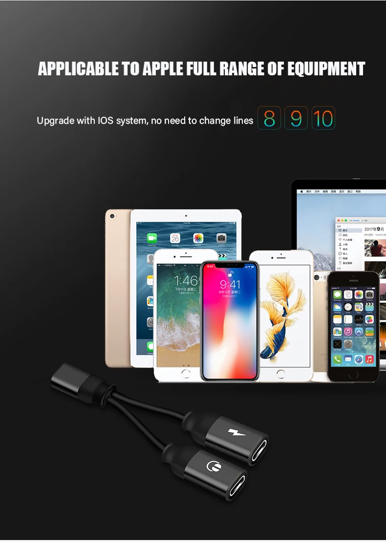 Двойной для lightning Jack Aux Наушники для iPhone X 7 8 Plus XS Max XR зарядное устройство Adaptador аудио кабель для наушников адаптер IOS 12