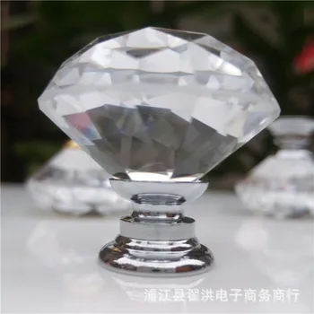 

10pcs Portable Furniture Handle 30mm Diamond Crystal Glass Alloy Door Drawer Cabinet Wardrobe Pull Knob Drop Worldwide Store set
