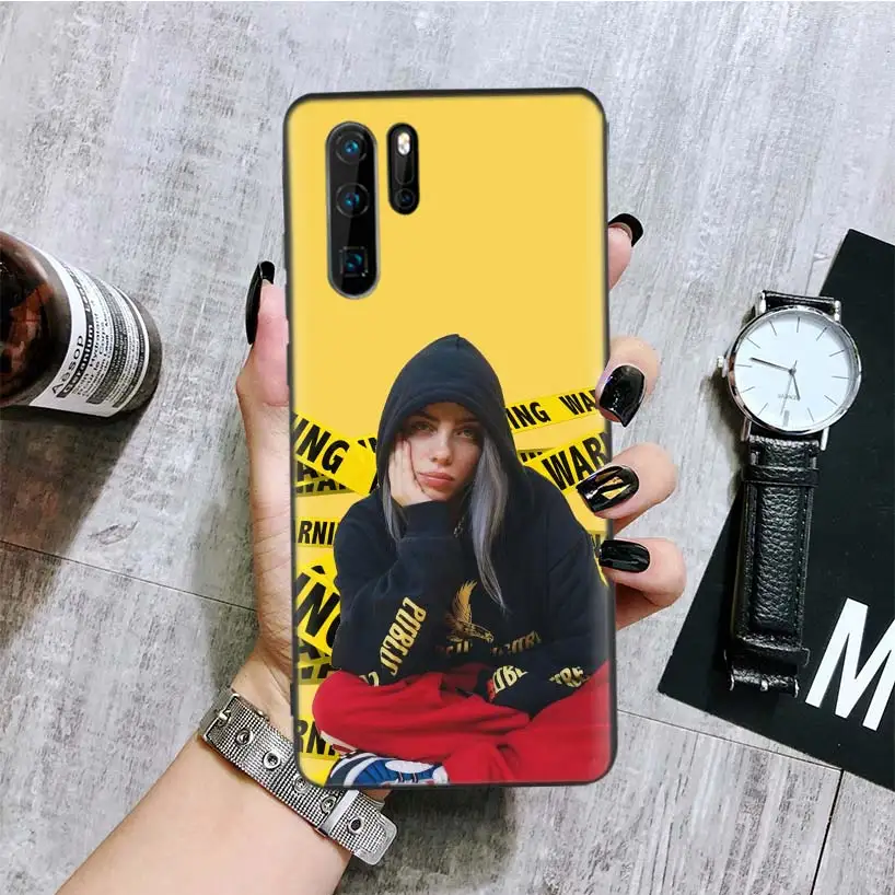 Billie Eilish музыкальный певец черный чехол для телефона huawei mate 30 20 10 P30 P20 P10 Pro Lite P Smart Z Роскошный чехол Shel