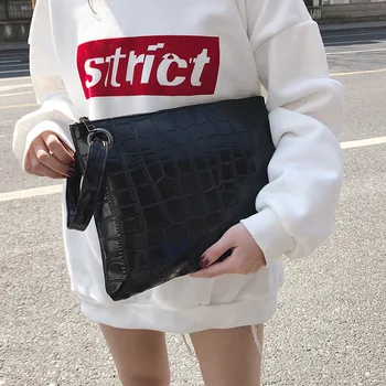 

Jin Mantang Crocodile Women Clutch bag Alligator Wrist band Lady evening bags Trend party girl Envelope Bag Wrist Wrap