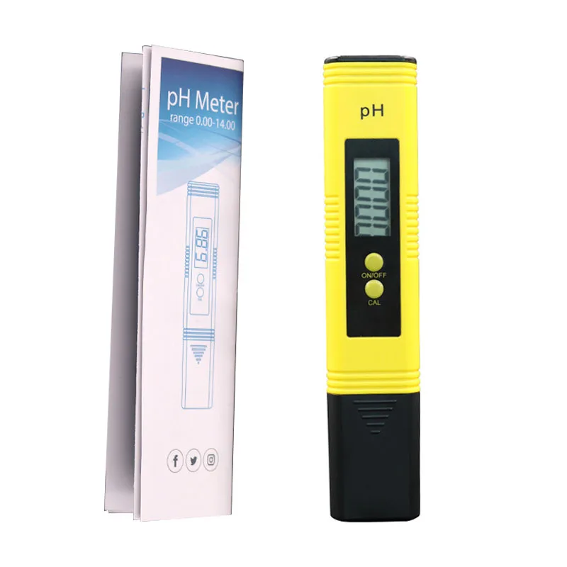 0-14 PH Handheld Digital PH Meter Pen with LCD Display Drinking Water Tester Aquarium Pool Purity Tester Automatic Calibration
