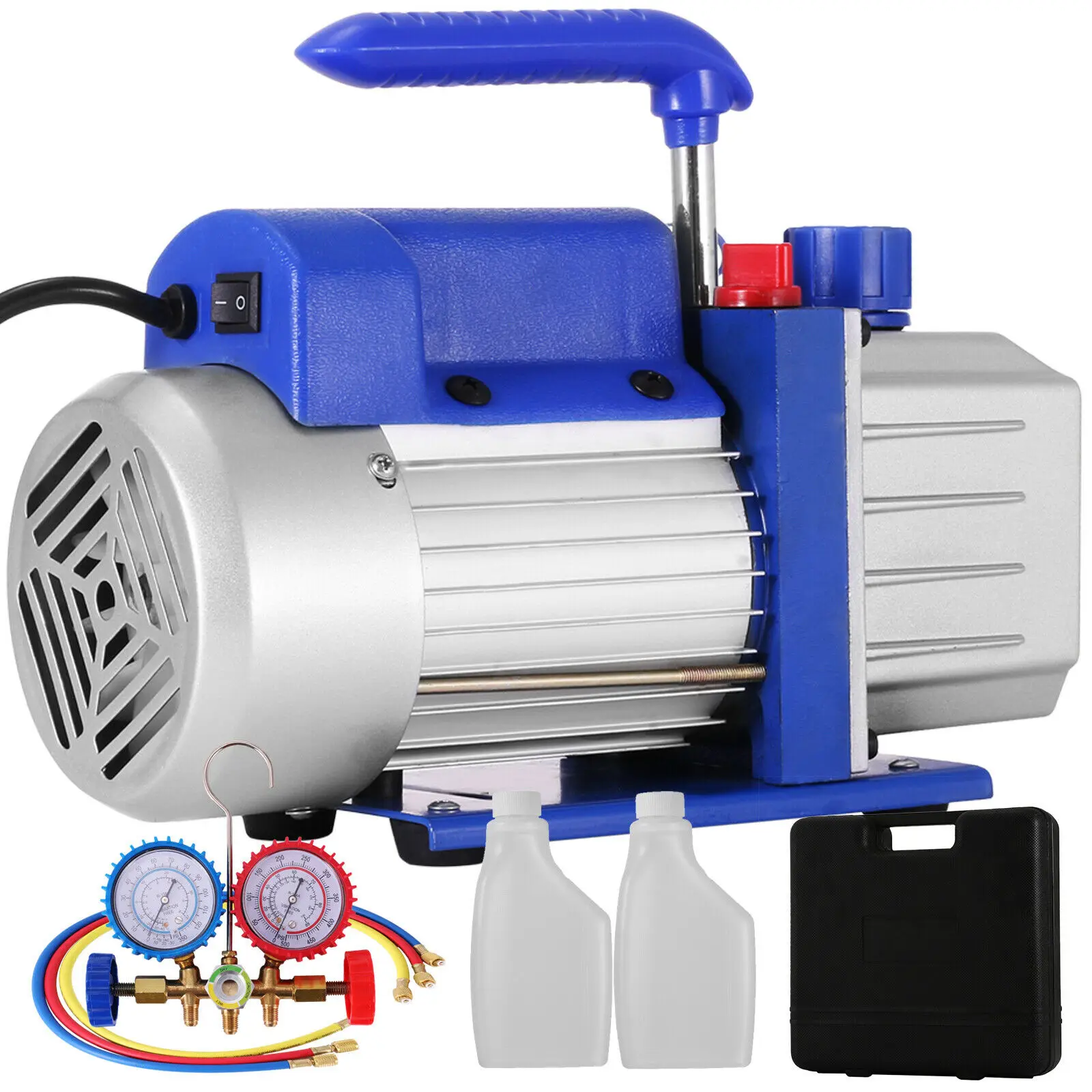 Комбо 4 CFM 1/4HP воздушный вакуумный насос ОВК + R134A набор AC A/C манометр новый|Детали