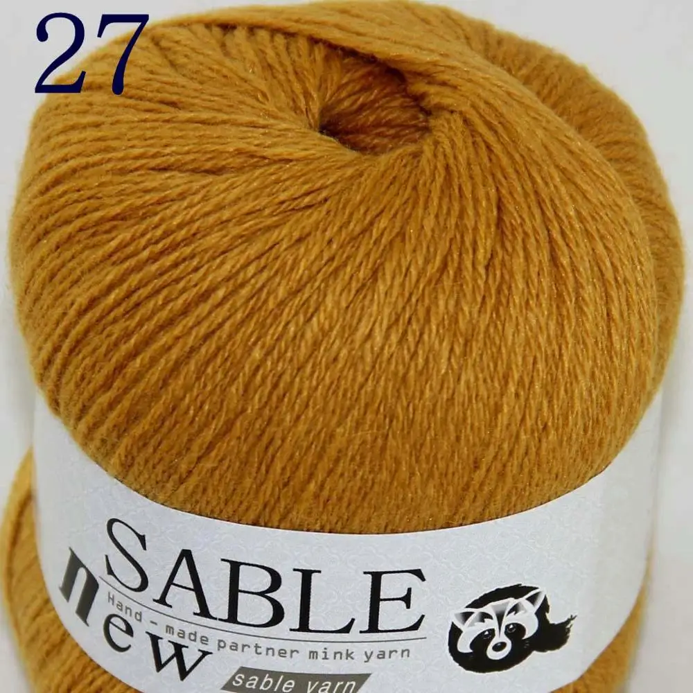 Sale 2*50gr Super Soft Pure Sable Cashmere Wrap Shawls Hand Knit