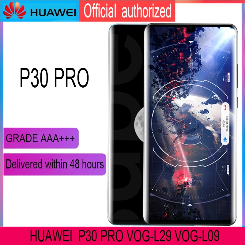 

ORIGINAL 6.47" Display Replacement for Huawei P30 Pro LCD Touch Screen Digitizer Assembly VOG-L29 VOG-L09 with Retail Pack