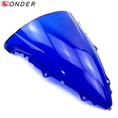 Motorcycles Windshield WindScreen Double Bubble For Yamaha YZF600 R6 YZF-R6 YZF 600 YZF-600 2003-2005 2004 03 04 05 - Цвет: Blue