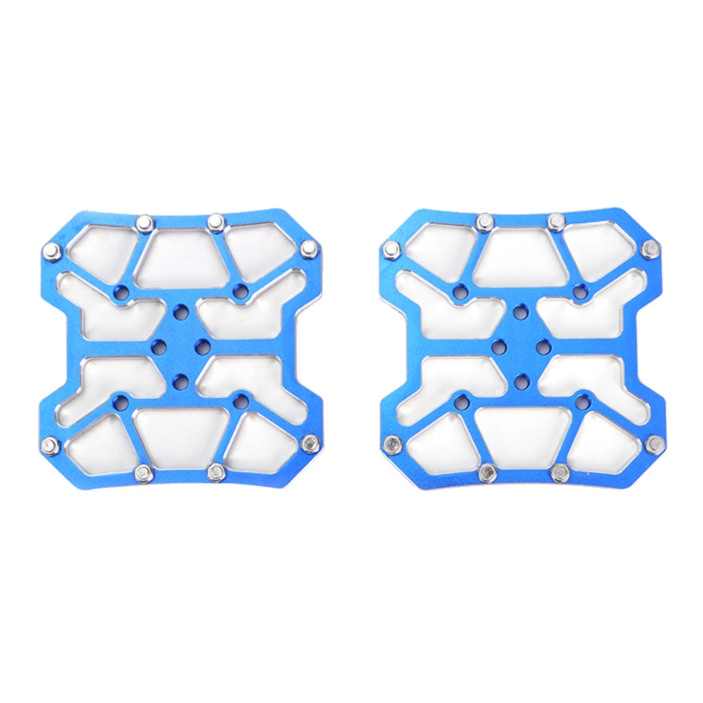 1 пара MTB горный велосипед велосипедный замок бесклипсовая педаль пластина адаптер конвертер велосипедные педали запчасти - Цвет: Blue