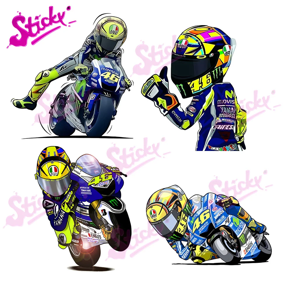 STICKY Motorcycle Racing Racer Anime Badge Brand Car Sticker Decal for Bicycle  Accessories Laptop Helmet Trunk Stickers