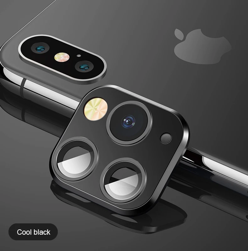 Чехол для iPhone 11 Pro Max, модное металлическое защитное кольцо для объектива камеры, защитная пленка для камеры iPhone X XS MAX