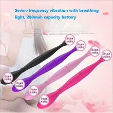 Электрический Женский Вибратор с двойной головкой, секс-товары для лесбиянок, зарядка через USB, силиконовый вибратор, секс-игрушки