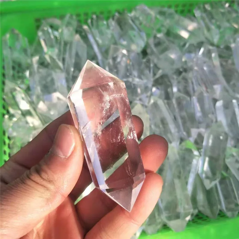 1 шт. натуральная лечебная палочка Herkimer прозрачная двойная кварцевая