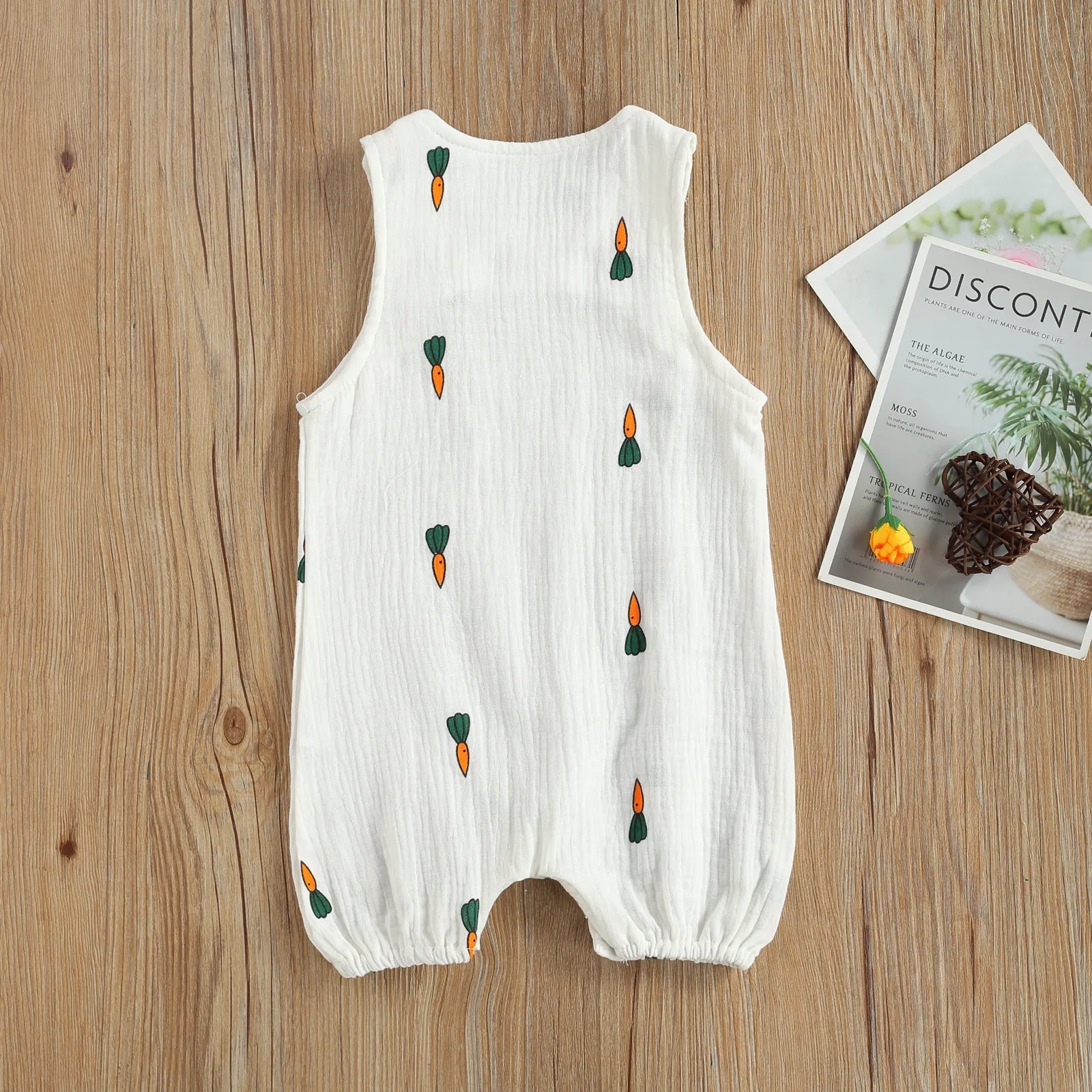 -01-20 lioraitiin 0-24M Newborn Baby Boys Girls Fashion Sleeveless Print Romper Stylish Loose Casual Spring Summer Romper