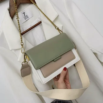 

New Bag 2019 Style Simple Small Square Bag Texture Chain Single Shoulder Messenger Bag