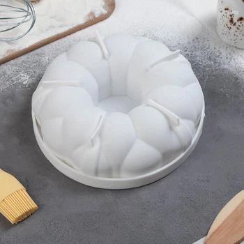 

Flower dainty dish for mousse desserts and pastries, 19.5 × 5.5 cm, white