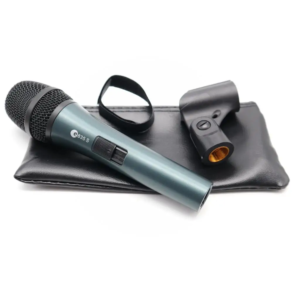 a set MIC Лучшее качество супер-кардиоидный вокальный микрофон E835S! Профессиональный e835 835 Караоке динамический ручной Проводной Классический микрофон - Цвет: a set MIC