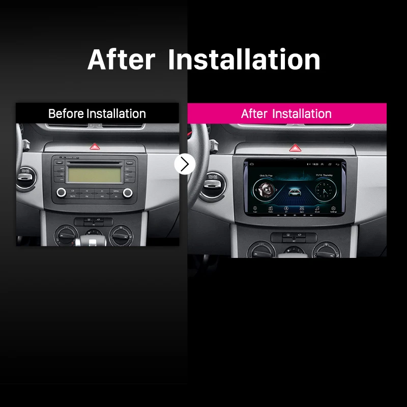 2+ 32G Android 9,1 Автомагнитола для VW/Volkswagen/Golf/Polo/Tiguan/Passat/b7/b6/SEAT/leon/Skoda/Octavia gps Мультимедиа+ Canbus 45